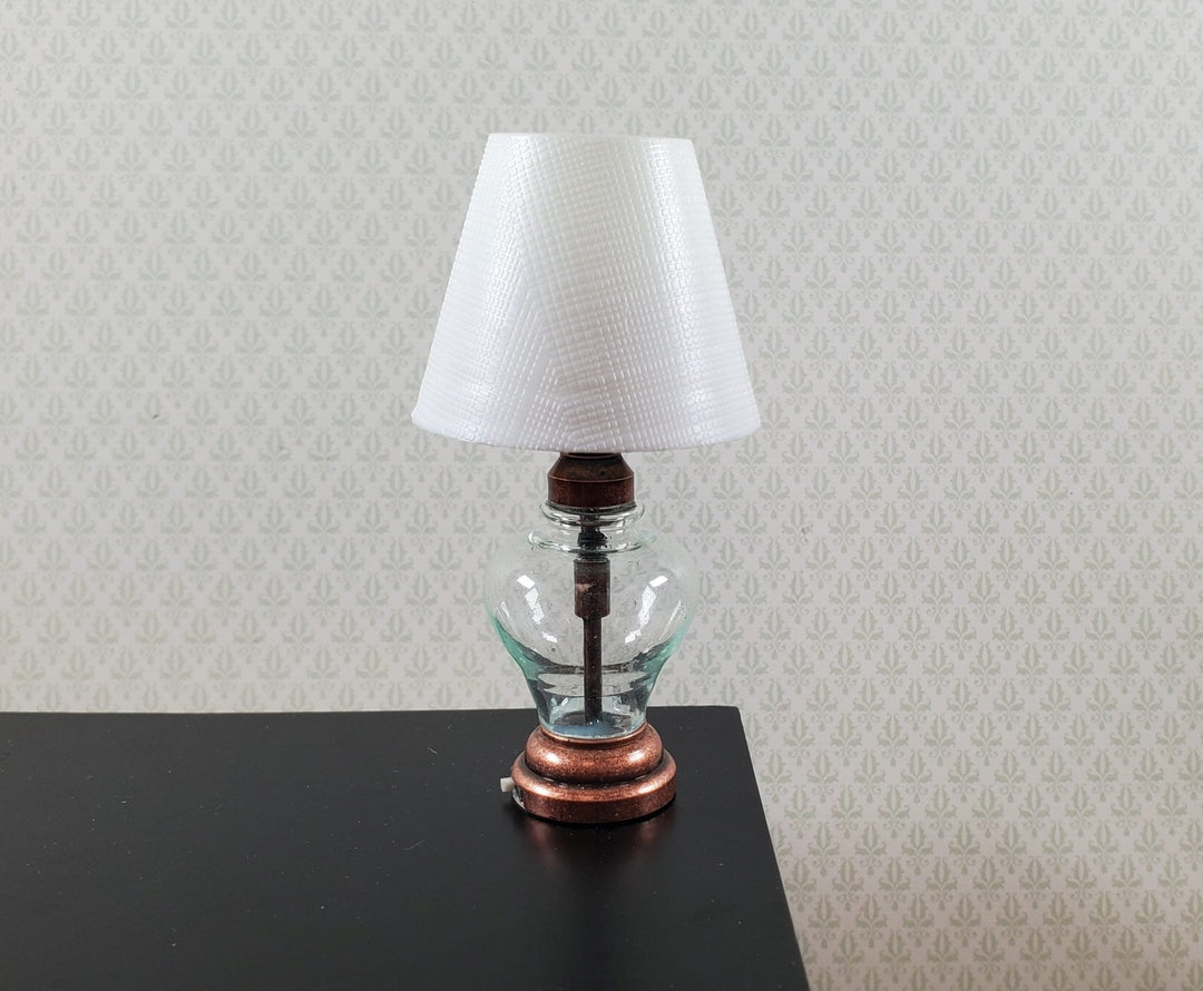 Dollhouse Modern Table Lamp Battery Operated Bronze 1:6 Scale Houseworks 2382 - MiniatureCrush