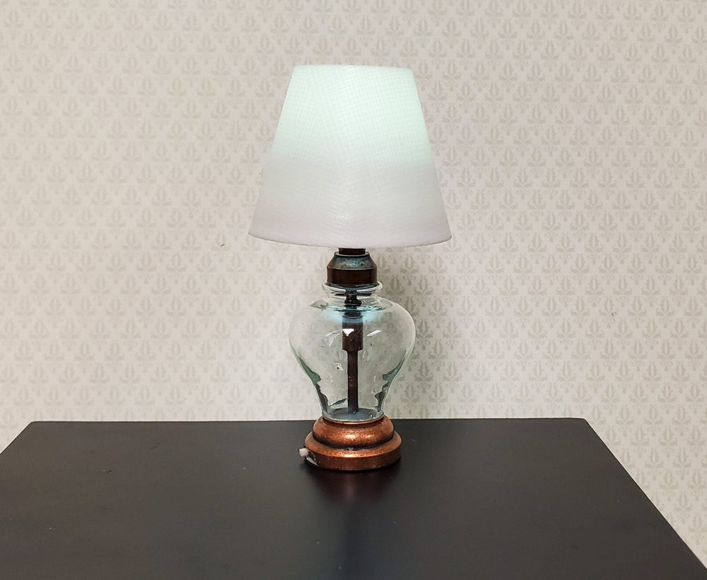 Dollhouse Modern Table Lamp Battery Operated Bronze 1:6 Scale Houseworks 2382 - MiniatureCrush