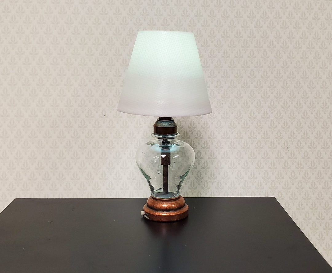 Dollhouse Modern Table Lamp Battery Operated Bronze 1:6 Scale Houseworks 2382 - MiniatureCrush