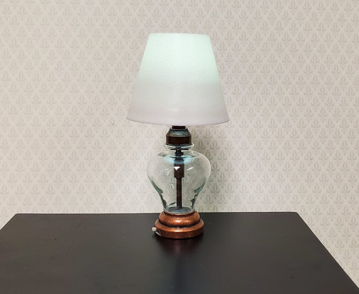 Dollhouse Modern Table Lamp Battery Operated Bronze 1:6 Scale Houseworks 2382 - MiniatureCrush