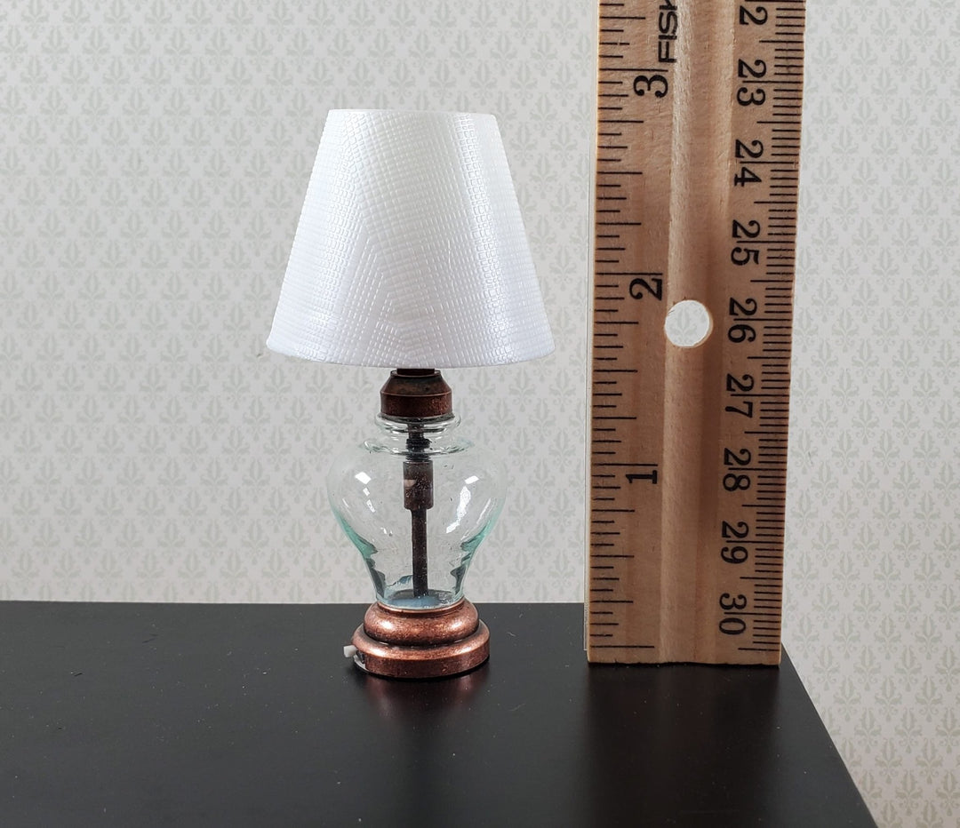 Dollhouse Modern Table Lamp Battery Operated Bronze 1:6 Scale Houseworks 2382 - MiniatureCrush