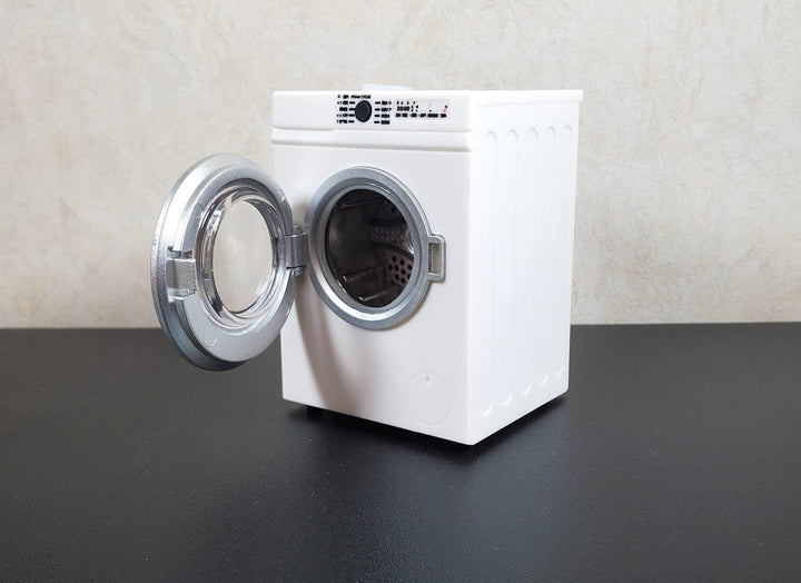 Dollhouse Modern Washing Machine Inside Spins Front Load 1:12 Scale Miniature - MiniatureCrush