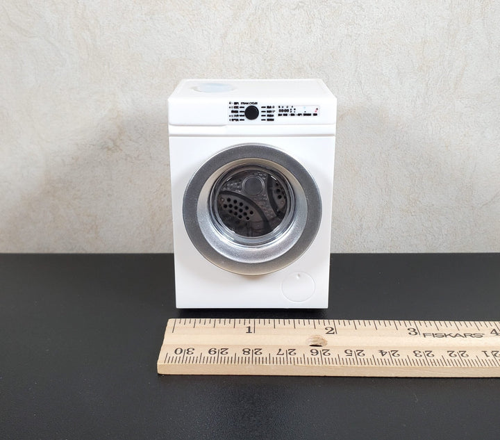 Dollhouse Modern Washing Machine Inside Spins Front Load 1:12 Scale Miniature - MiniatureCrush