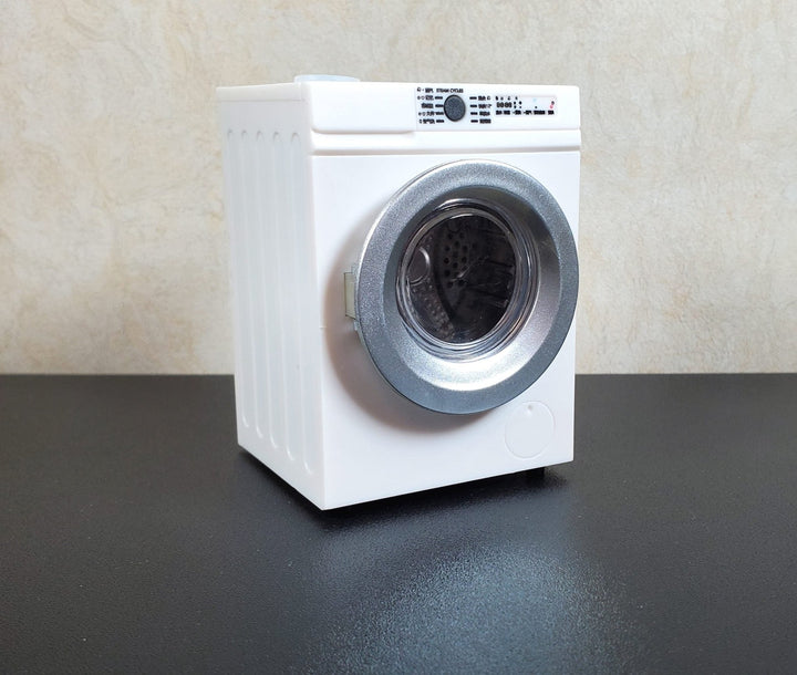Dollhouse Modern Washing Machine Inside Spins Front Load 1:12 Scale Miniature - MiniatureCrush