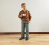Dollhouse Modern Young Man Dad Male with Coffee Standing 1:12 Scale 