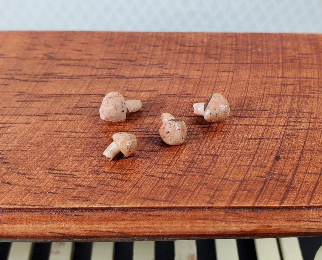 Dollhouse Mushrooms 4 Pieces 1:12 Scale Miniature Food Handmade - MiniatureCrush