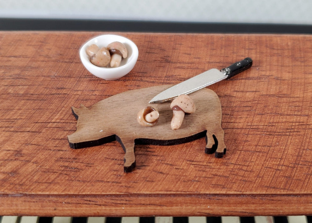Dollhouse Mushrooms 4 Pieces 1:12 Scale Miniature Food Handmade - MiniatureCrush