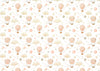 Dollhouse Nursery Wallpaper 3 Sheets Hot Air Balloons Beige 1:12 Scale Miniature