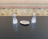 Dollhouse Oil & Vinegar Cruet Set on Silver Tray Chrysnbon 1:12 Scale Miniature