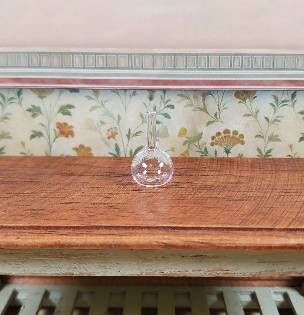 Dollhouse Onion Vase Jar Small Clear Glass 1:12 Scale Miniature Decor - MiniatureCrush
