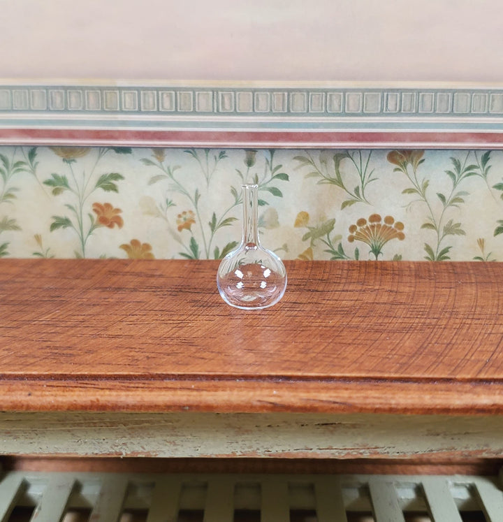 Dollhouse Onion Vase Jar Small Clear Glass 1:12 Scale Miniature Decor - MiniatureCrush