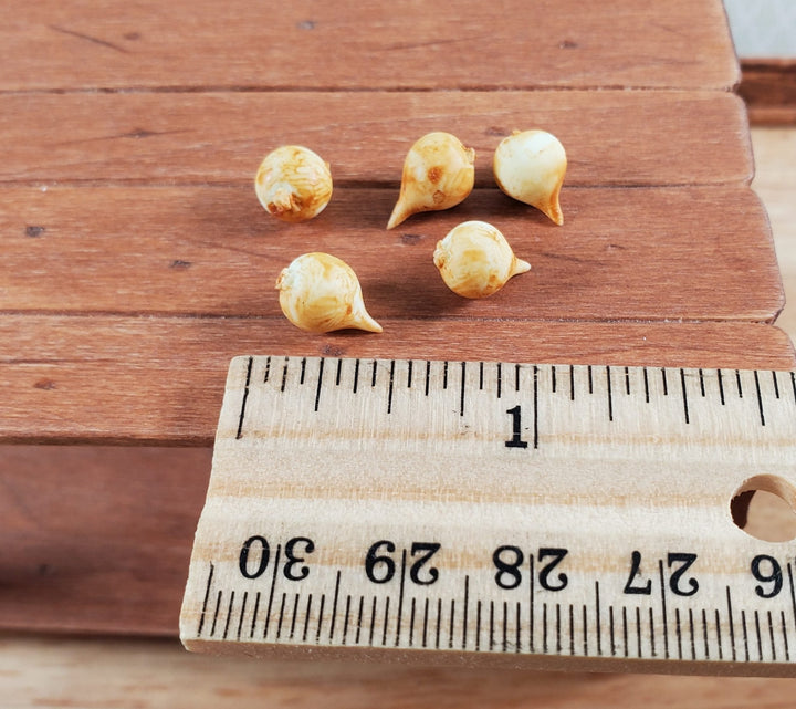 Dollhouse Onions Set of 5 1:12 Scale Miniatures Kitchen Food Groceries - MiniatureCrush