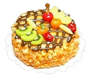 Dollhouse Orange Cake with Lattice Decoration 1:12 Scale Miniature Dessert - MiniatureCrush