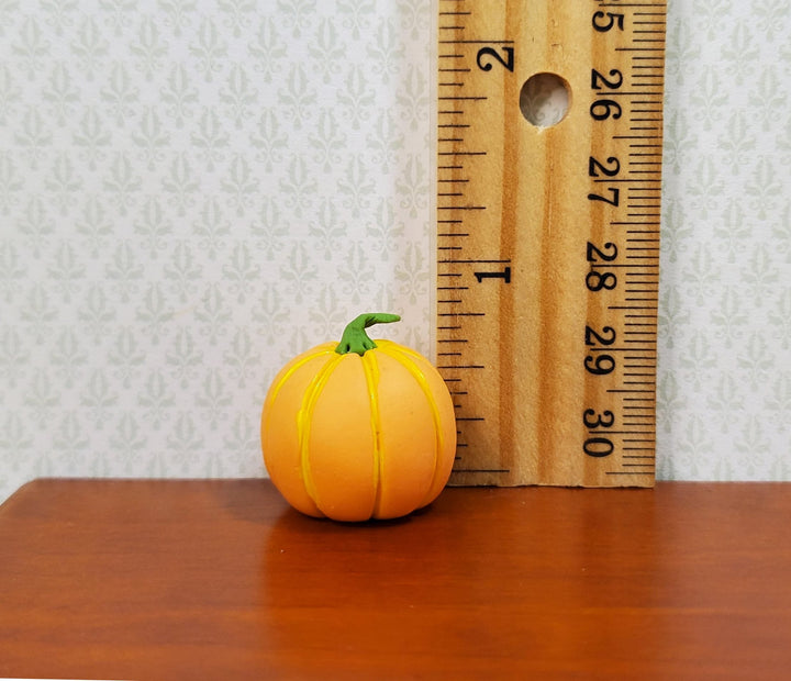Dollhouse Orange Pumpkin Gourd 1:12 Scale Halloween Fall Miniature - MiniatureCrush