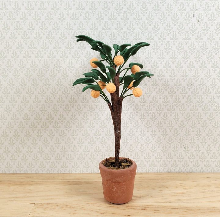 Dollhouse Orange Tree in a Terra Cotta Pot 1:12 Scale Miniature Houseplant - MiniatureCrush