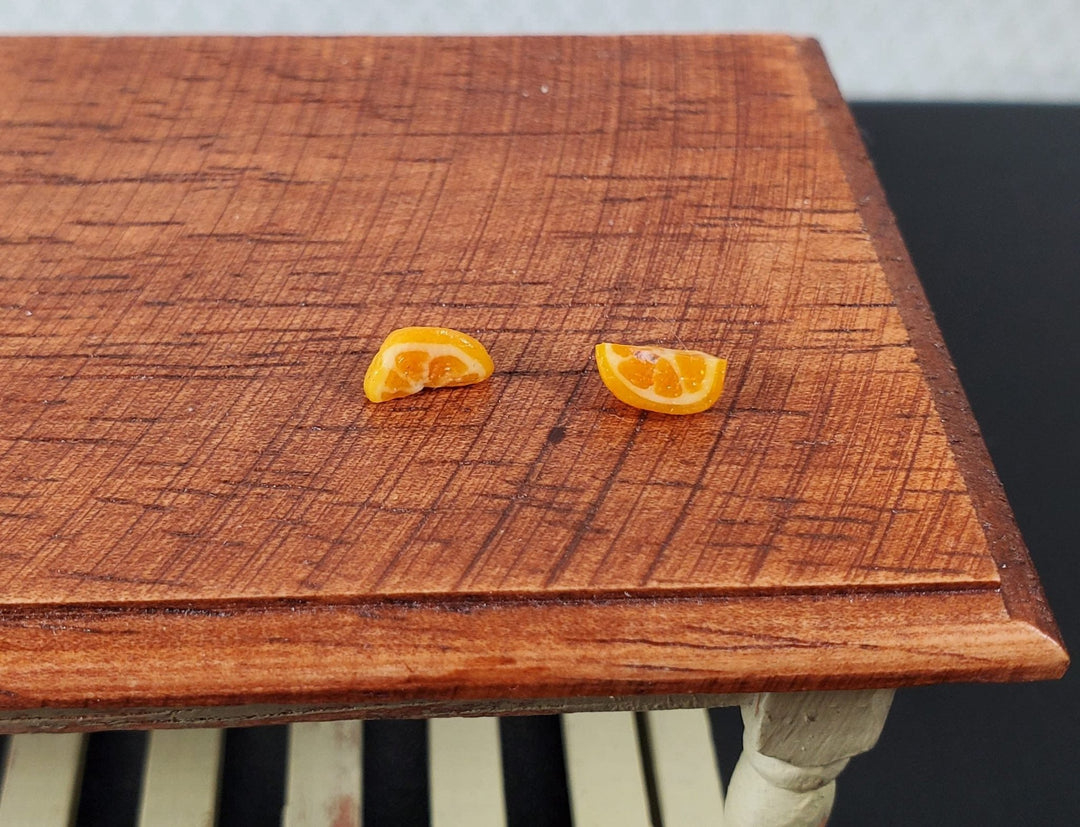 Dollhouse Orange Wedges 2 Pieces 1:12 Scale Miniature Food Handmade - MiniatureCrush