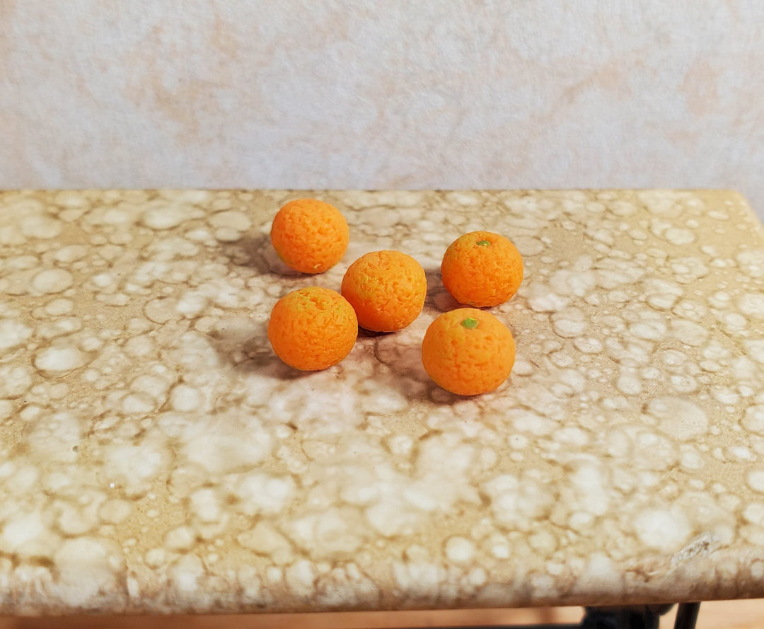 Dollhouse Oranges Set of 5 1:12 Scale Miniatures Kitchen Food Groceries - MiniatureCrush