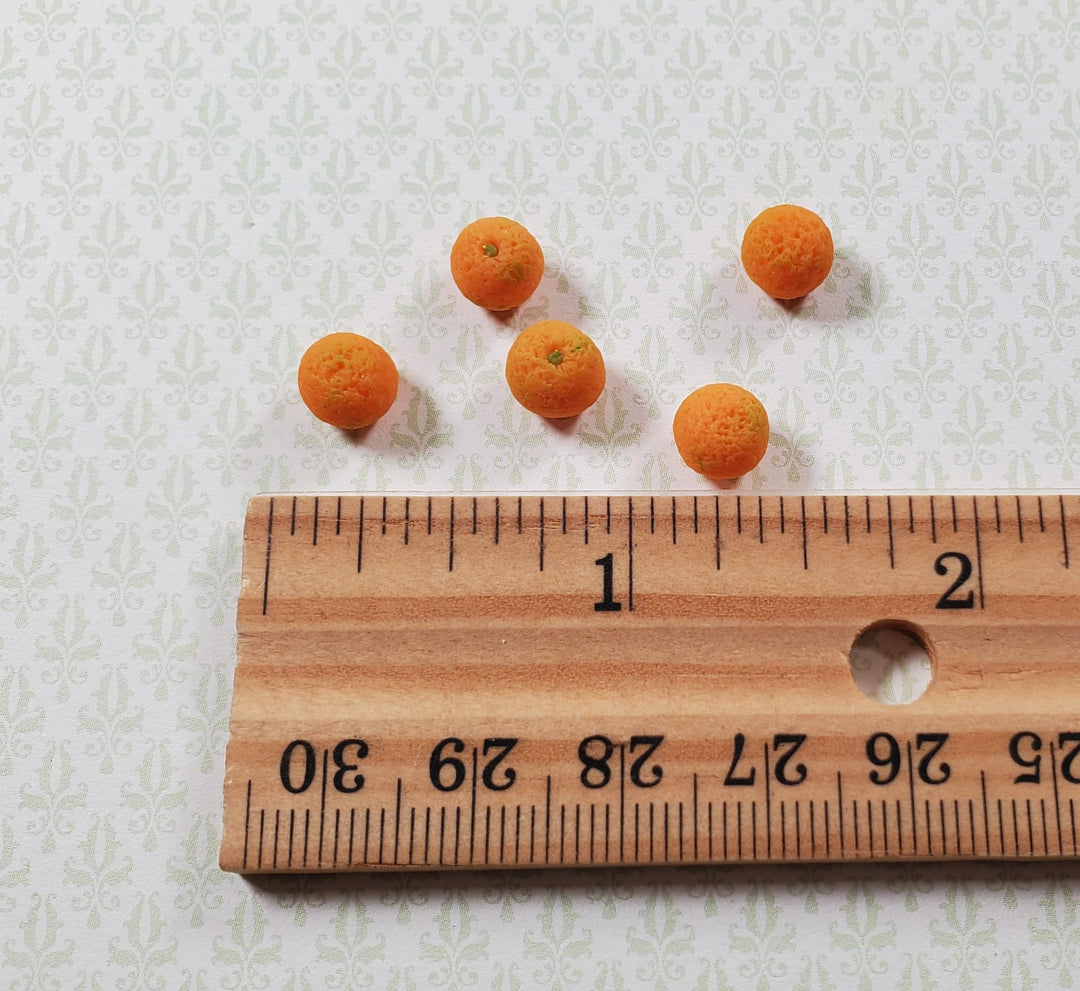 Dollhouse Oranges Set of 5 1:12 Scale Miniatures Kitchen Food Groceries - MiniatureCrush