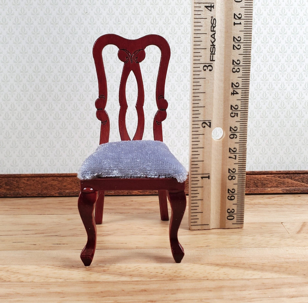 Dollhouse Oval Dining Room Table 4 Chairs Mahogany Finish 1:12 Scale Furniture - Miniature Crush