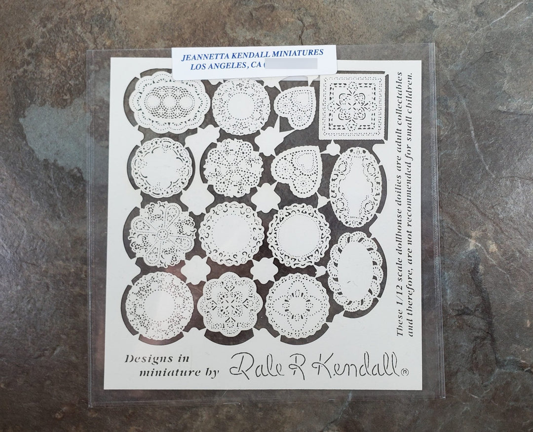 Dollhouse Paper Doilies Laser Cut Round Heart Oval 1:12 Scale Miniatures JKM100 - Miniature Crush