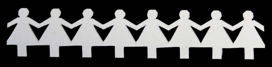 Dollhouse Paper Dolls Girls White 1:12 Scale Miniature - MiniatureCrush