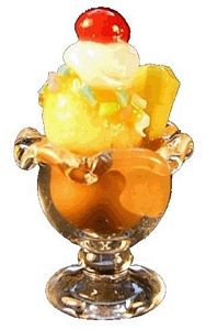Dollhouse Parfait Sundae Mocha Chocolate 1:12 Scale Miniature Food Dessert - MiniatureCrush