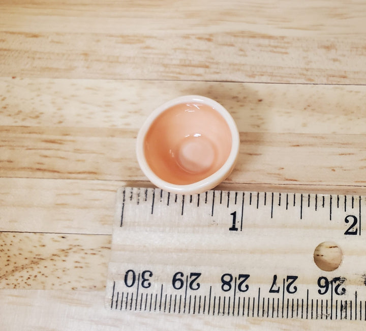 Dollhouse Peach Ceramic Serving Bowl 1:12 Scale Miniature - MiniatureCrush