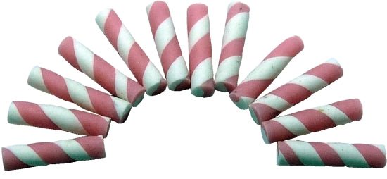 Dollhouse Peppermint Candy Sticks Set of 12 1:12 Scale Miniature Food Treats - MiniatureCrush