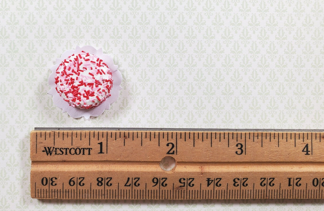 Dollhouse Peppermint Sprinkle Cake 1:12 Scale Miniature Dessert Food - MiniatureCrush
