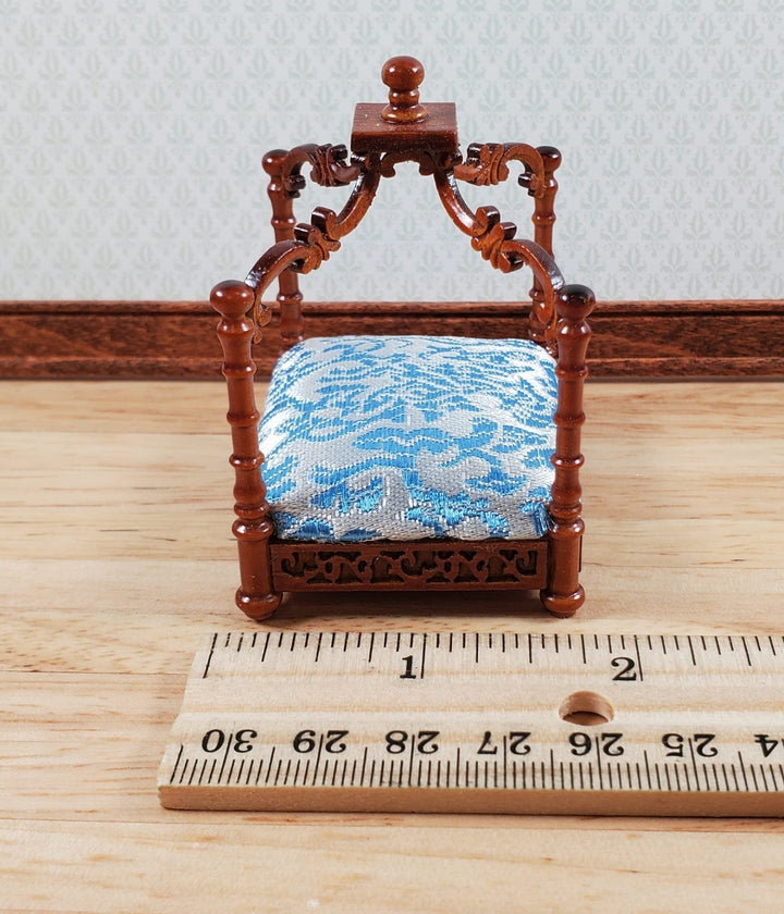 Dollhouse Pet Bed Cat or Small Dog Elegant Wood 1:12 Scale Miniature Furniture - Miniature Crush