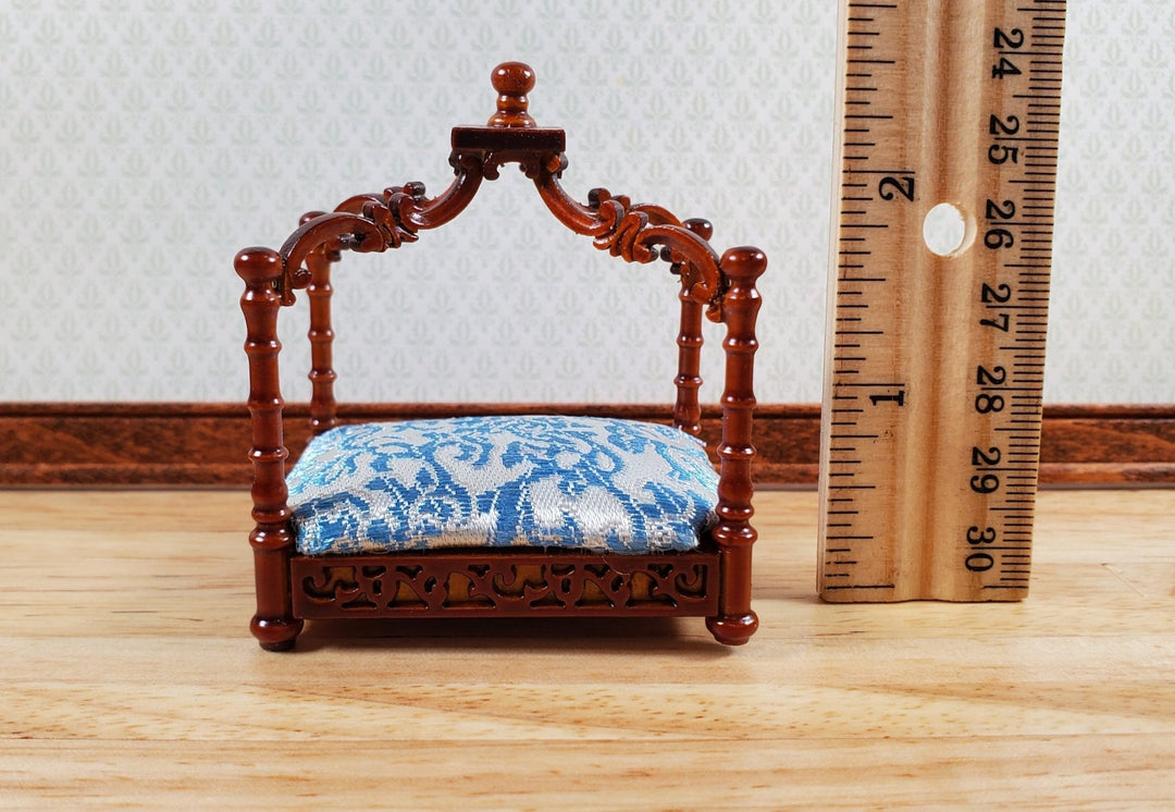 Dollhouse Pet Bed Cat or Small Dog Elegant Wood 1:12 Scale Miniature Furniture - Miniature Crush