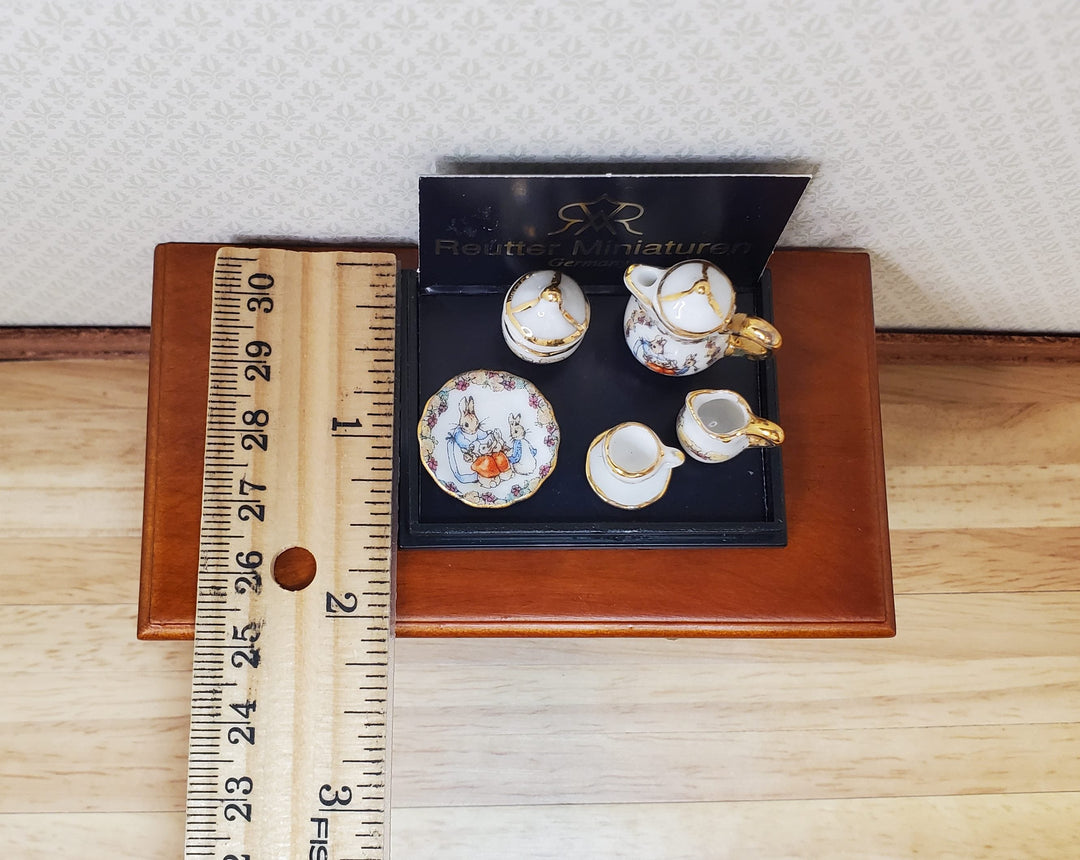 Dollhouse Peter Rabbit Coffee for 1 Set Reutter Porcelain 1:12 Scale Miniatures - MiniatureCrush