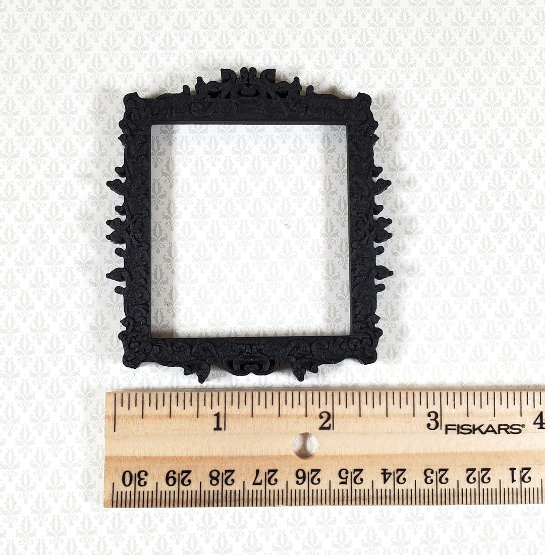 Dollhouse Picture Frame Black Victorian Style 1:12 Scale Miniature MC206 - Miniature Crush