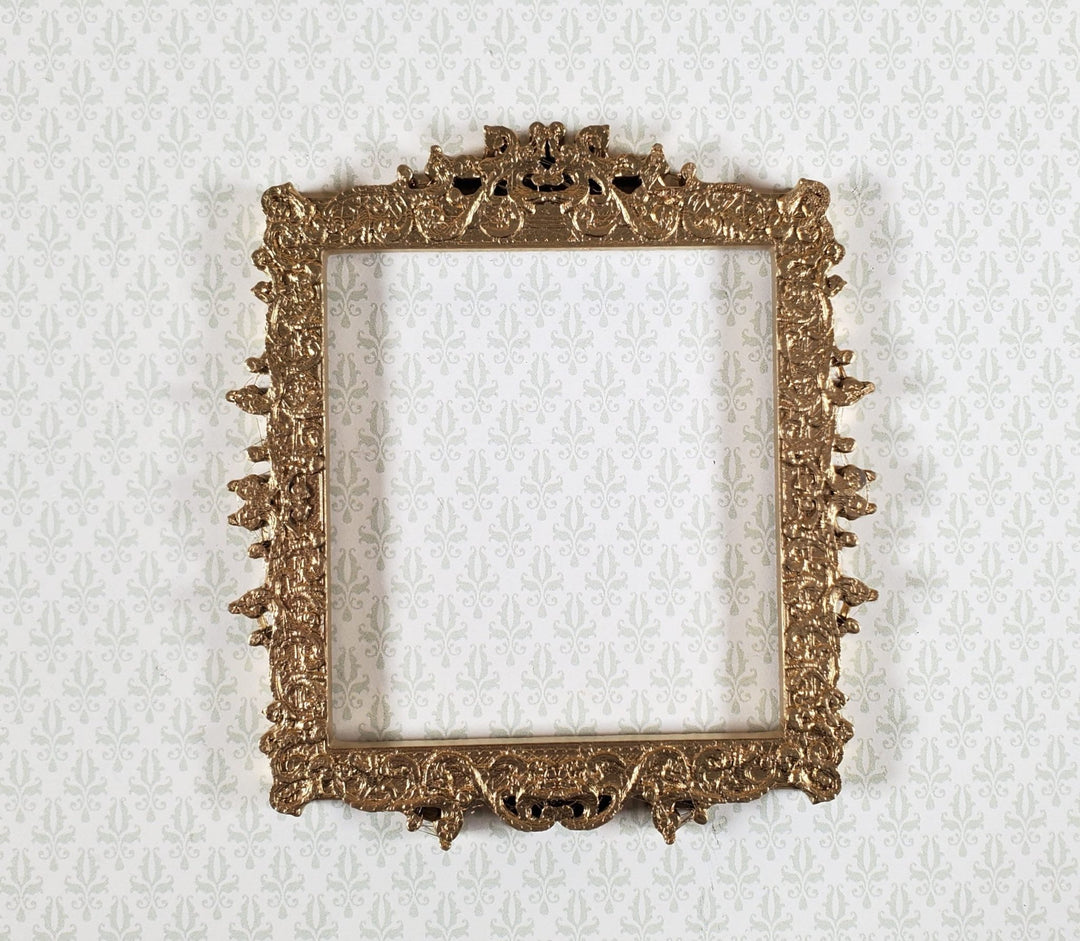 Dollhouse Picture Frame Gold Victorian Style 1:12 Scale Miniature MC197 - Miniature Crush