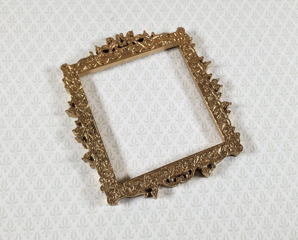 Dollhouse Picture Frame Gold Victorian Style 1:12 Scale Miniature MC197 - Miniature Crush