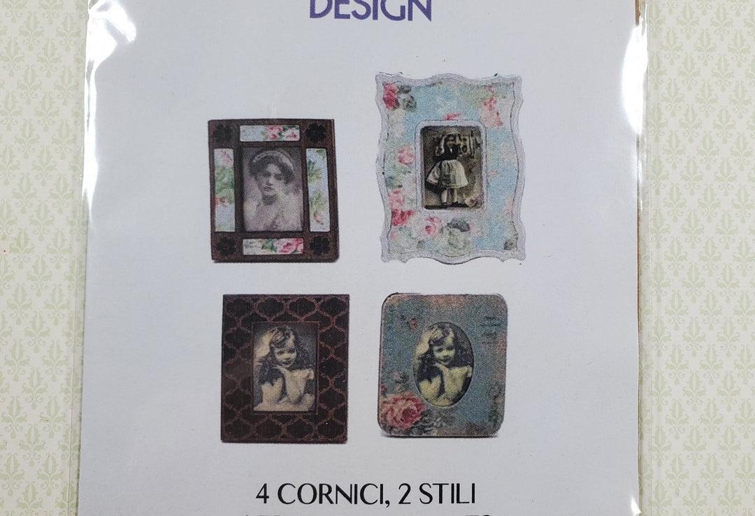 Dollhouse Picture Frame Kit A DIY 1:12 Scale Miniature Cut from Walnut - MiniatureCrush