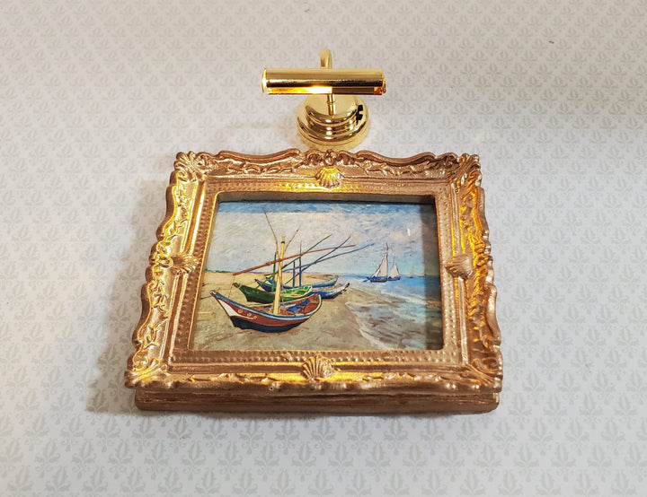 Dollhouse Picture Light or Piano Lamp Battery Operated 1:12 Miniature - Miniature Crush