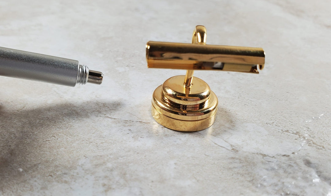 Dollhouse Picture Light or Piano Lamp Battery Operated with Wand 1:12 Miniature - MiniatureCrush