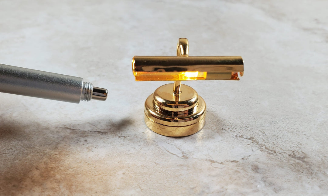 Dollhouse Picture Light or Piano Lamp Battery Operated with Wand 1:12 Miniature - MiniatureCrush