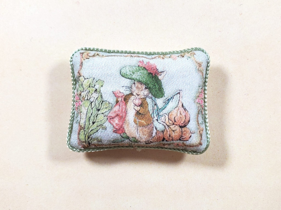 Dollhouse Pillow Benjamin Bunny from Peter Rabbit Handmade 1:12 Scale Miniature - MiniatureCrush