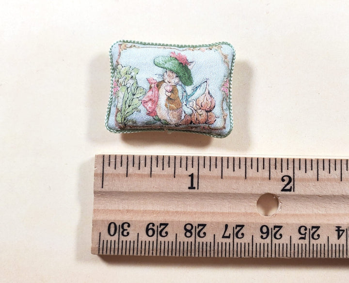 Dollhouse Pillow Benjamin Bunny from Peter Rabbit Handmade 1:12 Scale Miniature - MiniatureCrush