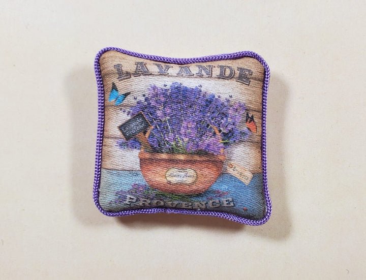 Dollhouse Pillow Lavender Herbs Handmade 1:12 Scale Miniature - MiniatureCrush
