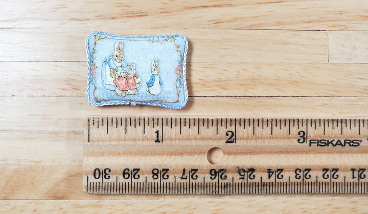 Dollhouse Pillow Peter Rabbit Beatrix Potter Handmade 1:12 Scale Miniature - MiniatureCrush