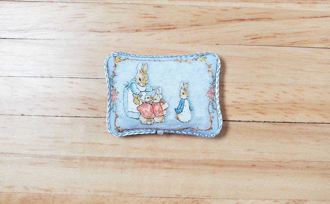 Dollhouse Pillow Peter Rabbit Beatrix Potter Handmade 1:12 Scale Miniature - MiniatureCrush