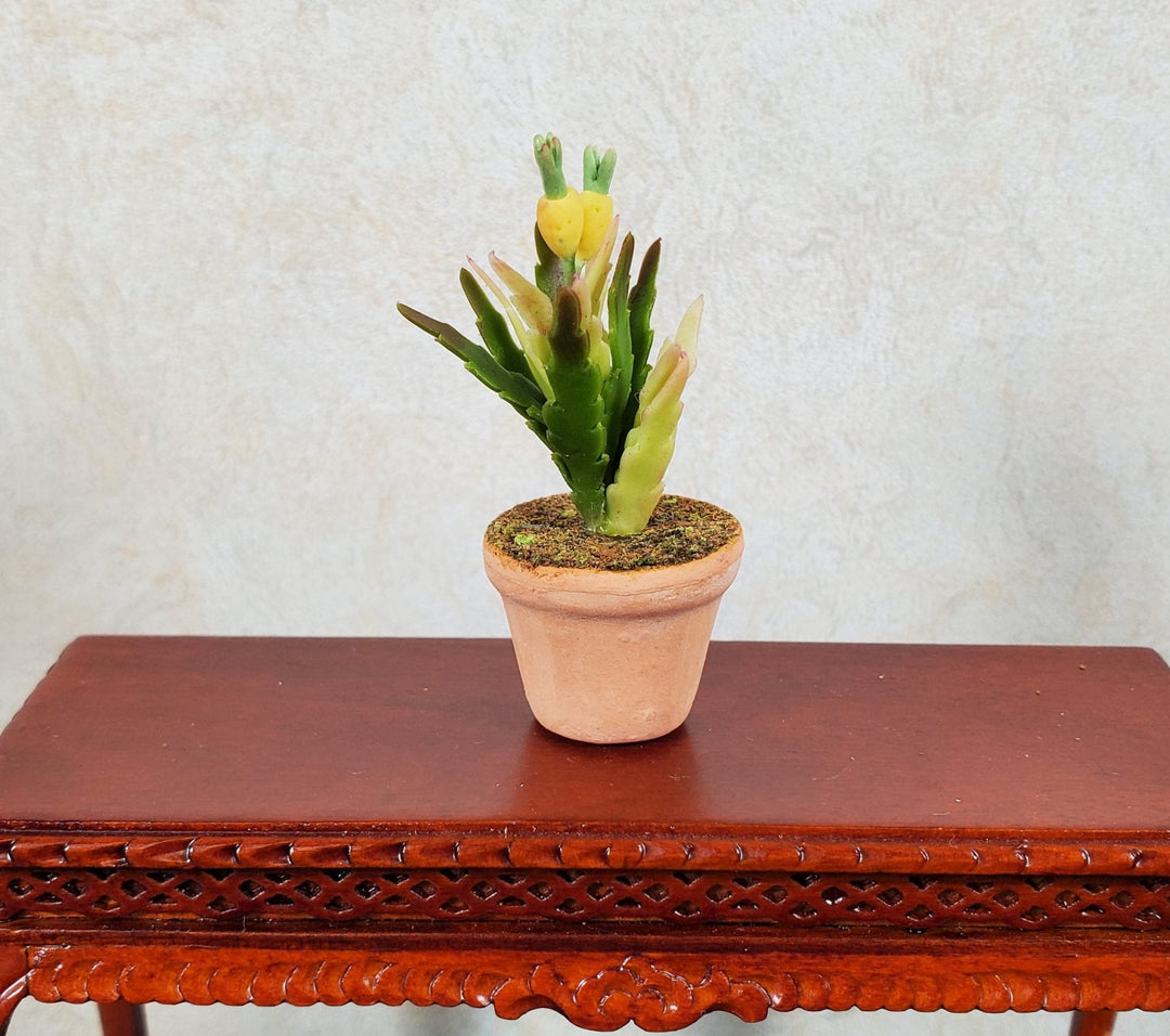 Dollhouse Pineapple Plant in Terra Cotta Pot 1:12 Scale Miniature Flowers - MiniatureCrush