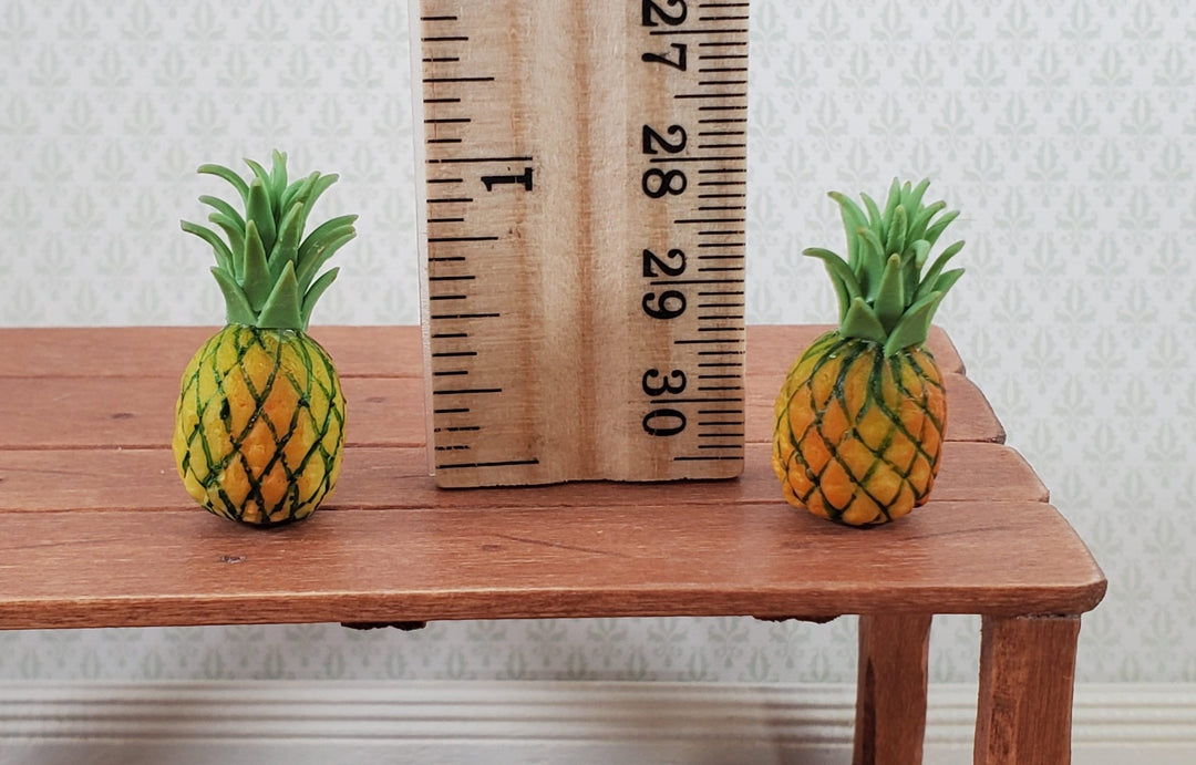 Dollhouse Pineapples Set of 2 1:12 Scale Miniature Kitchen Food Fruit - Miniature Crush
