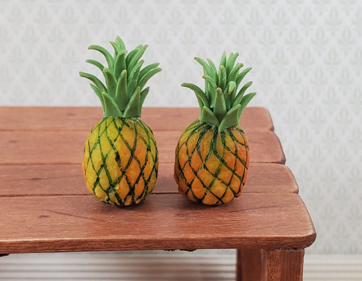 Dollhouse Pineapples Set of 2 1:12 Scale Miniature Kitchen Food Fruit - Miniature Crush