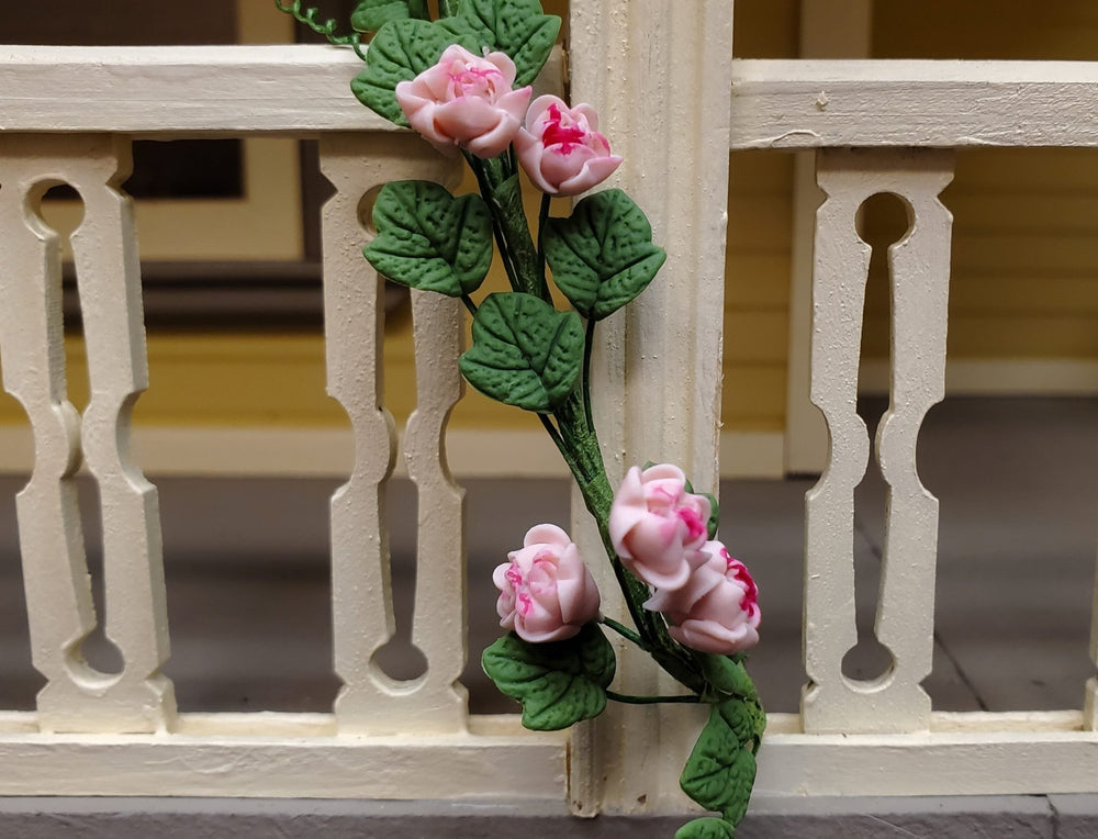 Dollhouse Pink Tropical Flowering Vine 1:12 Scale Miniature Garden Plants - MiniatureCrush