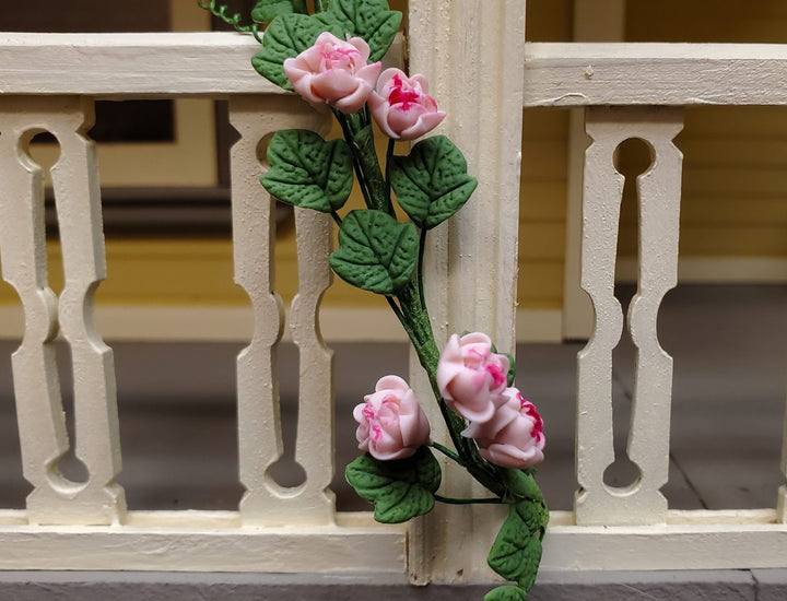 Dollhouse Pink Tropical Flowering Vine 1:12 Scale Miniature Garden Plants - MiniatureCrush