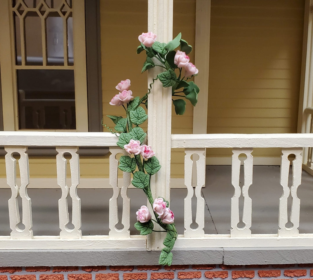 Dollhouse Pink Tropical Flowering Vine 1:12 Scale Miniature Garden Plants - MiniatureCrush
